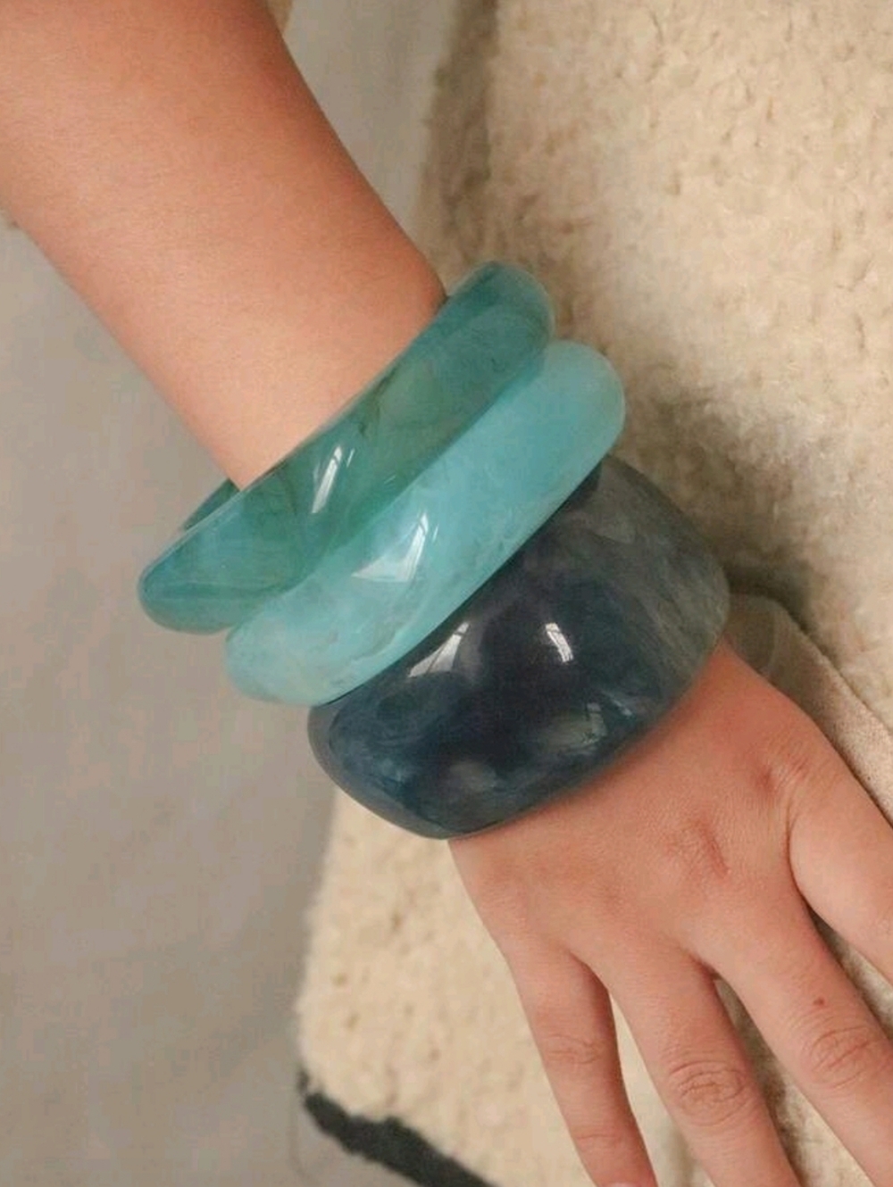Set Of 3 Acrylic Bracelets